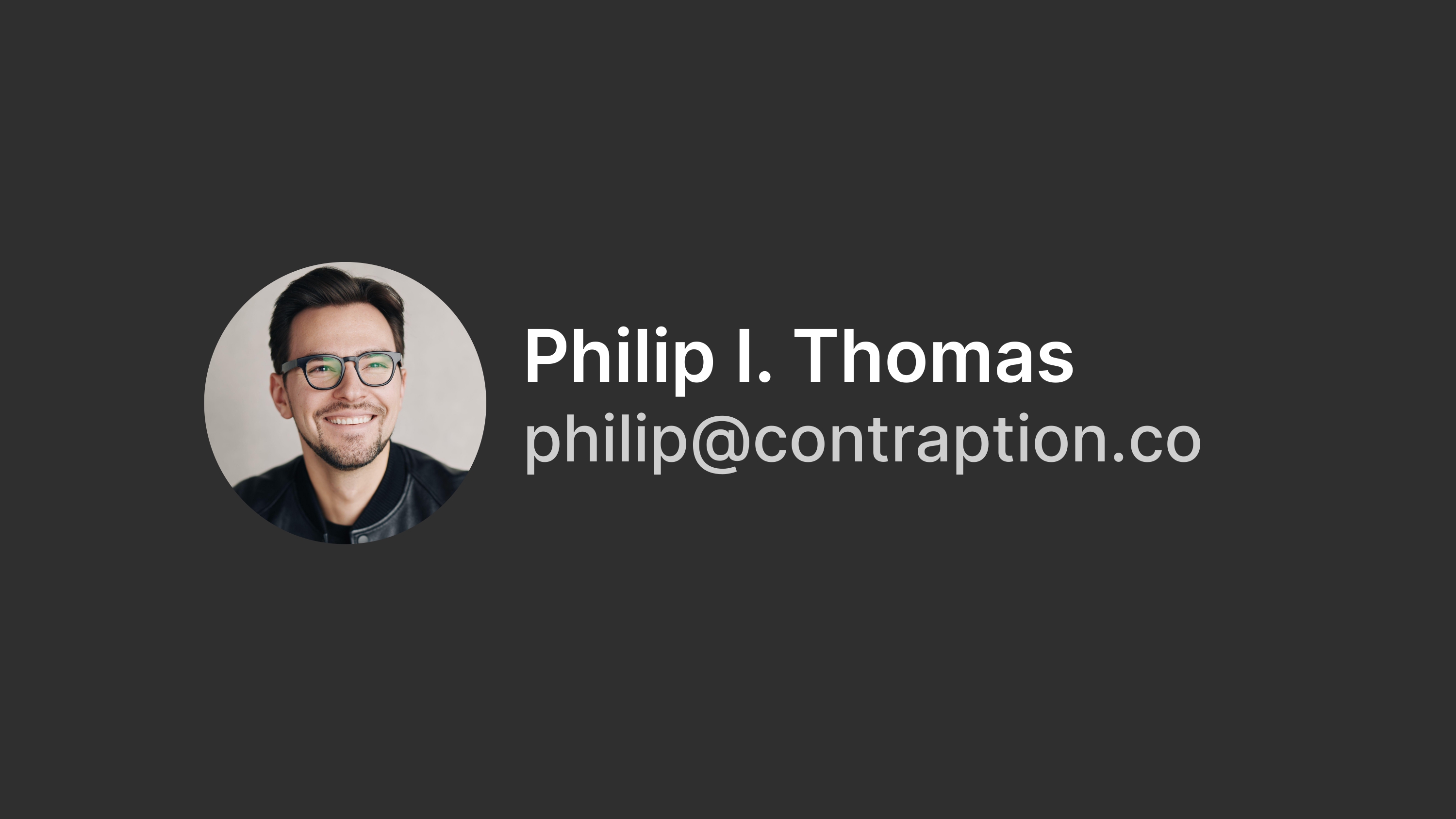 About me - Philip I. Thomas