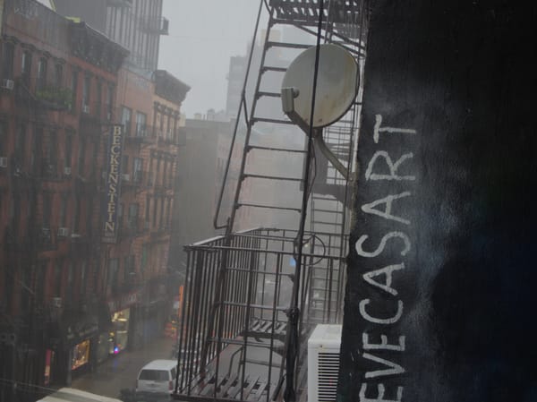 Rainy day on Orchard Street in Brooklyn